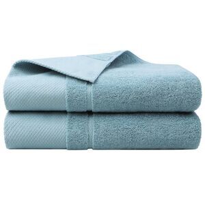 Bath Towel Set 27 x 54 inches 100% Cotton 600 GSM Towels Saxe Blue-2